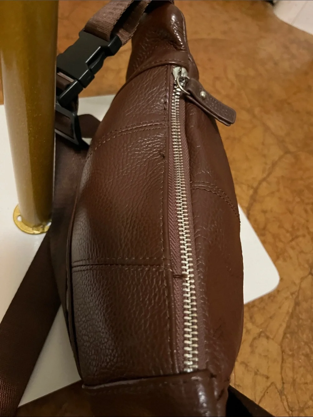 Genuine Leather Womens Fanny Pack Brown